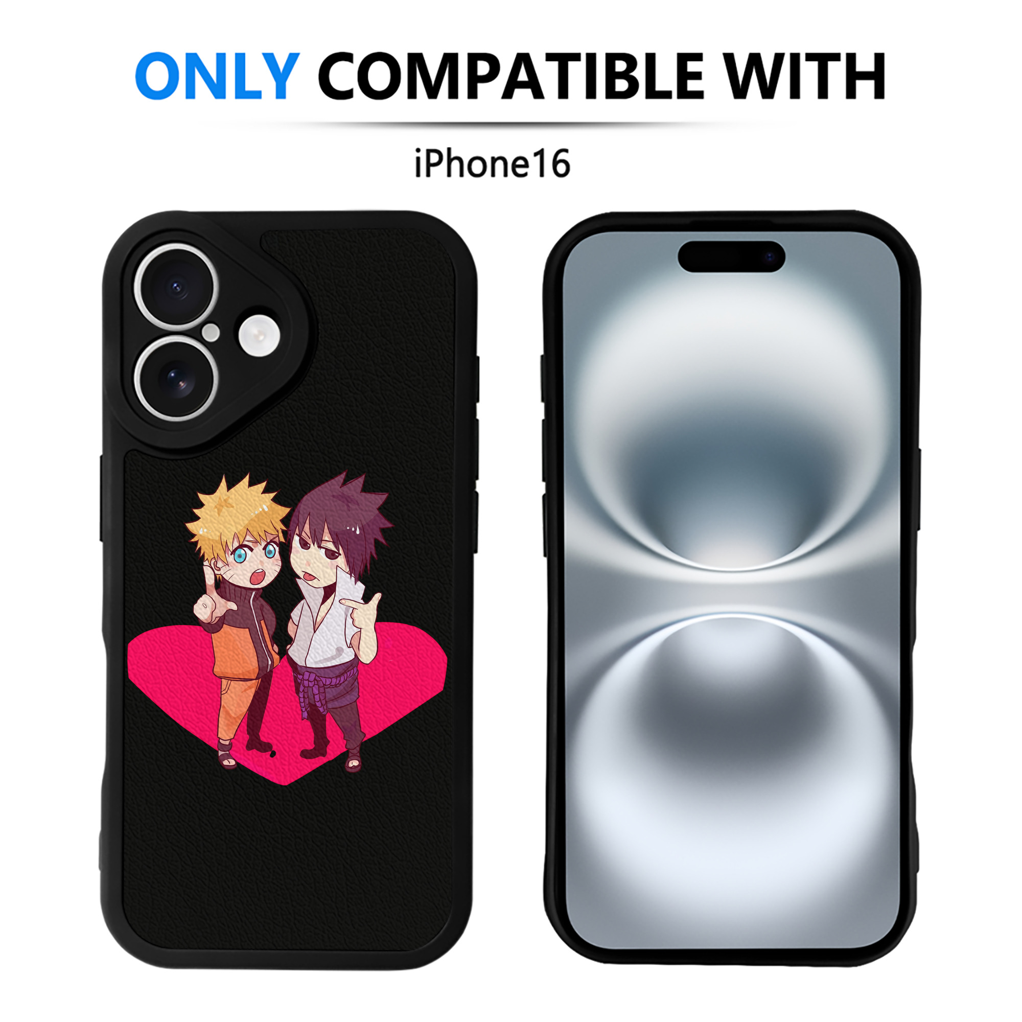 （画像用） NARUTO -ナルト- うずまき ナルト Uzumaki Naruto 【iPhone 16シリーズ対応】シリコンスマホケース（レザー調） 材質：シリコン